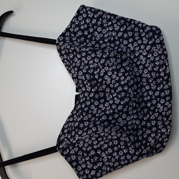 Crop top Bralette with clasp up back blk sz Large - Picture 4 of 6